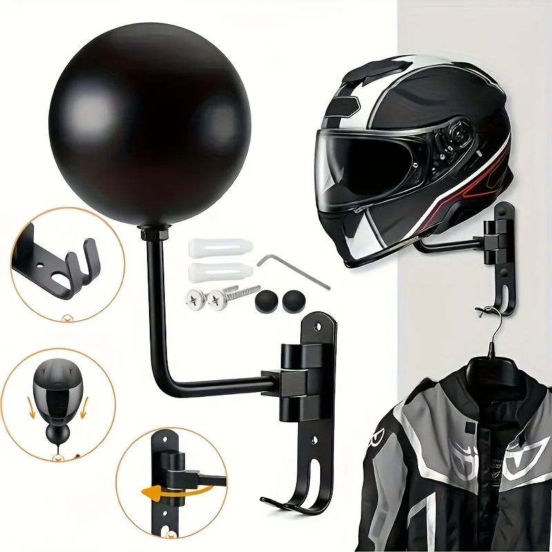 Motorcycle Gear Hanger - 180 ° Suporte de Parede Giratório