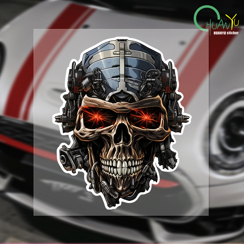 Motorcycle Gear Hub - Impermeável esqueleto cabeça carro adesivos, Auto