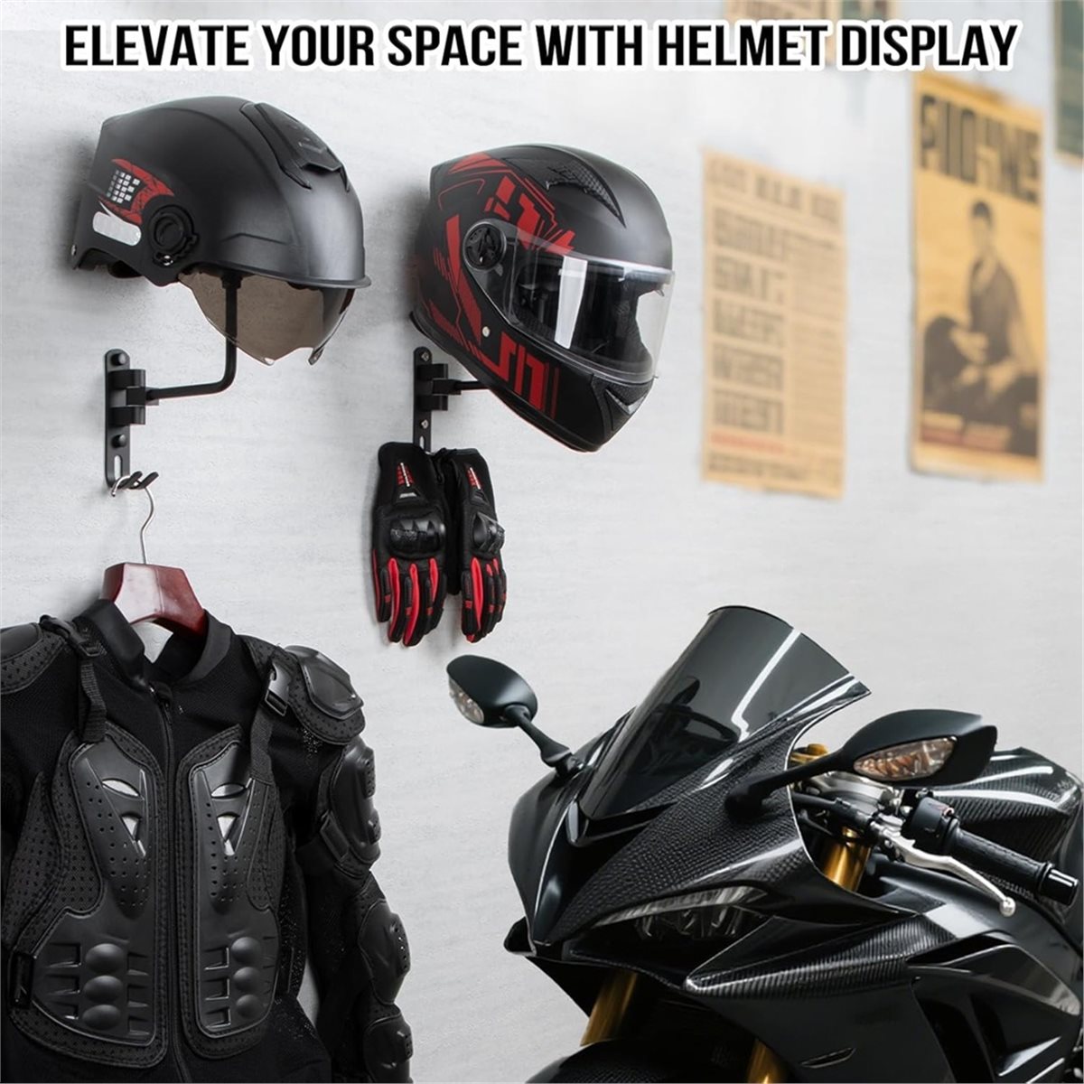 Suporte de Capacete de Parede  - Motorcycle Gear Hanger avaliação e preço